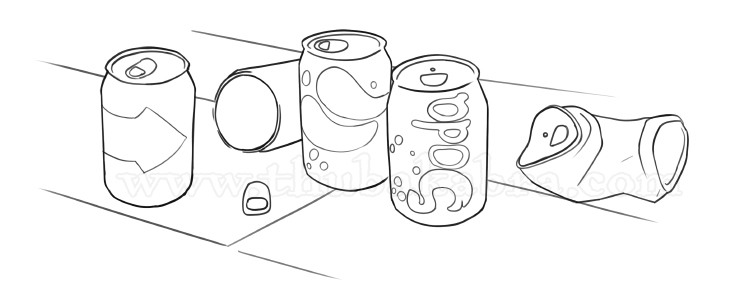 Soda Cans on Barn Floor