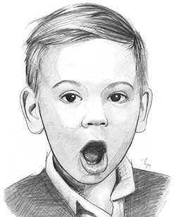 Funny Child Portrait Pencil Sketch - Pencil Portrait | Thubakabra