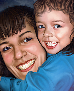 Mother and Daughter Digital Painting